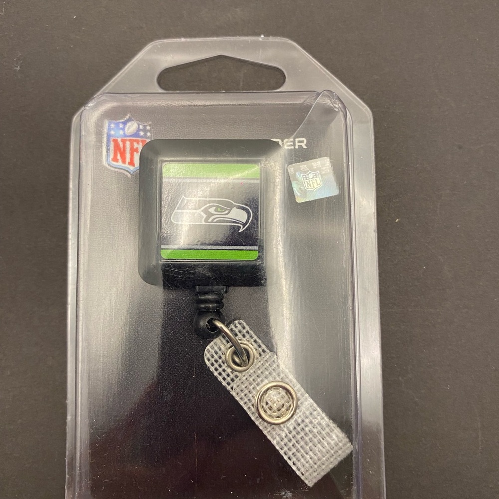 Seattle Seahawks NFL Badge holder Reel with Lime Accent